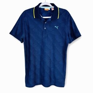 Puma Cobra Golf Men's Polo Shirt DryCELL Performance Geometric Print  Medium